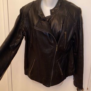 Michael Kors Leather Biker Jacket size L